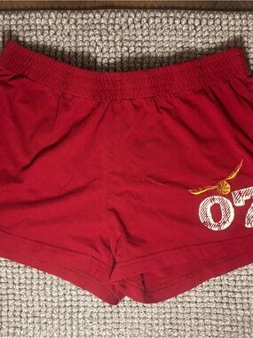 Universal Harry Potter Gryffindor Women's Red Athletic Shorts Yellow Graphic